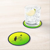 Fügen Sie Ihren Text hinzu, Kookaburra Australisch Runder Pappuntersetzer (Vor Ort)