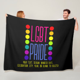 Fügen Sie Ihren Text hinzu, LGBT-Stolz Rosa Blau + Fleecedecke