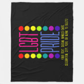 Fügen Sie Ihren Text hinzu, LGBT-Stolz Rosa Blau + Fleecedecke (Vorderseite)