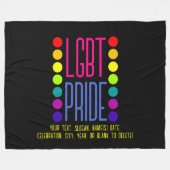 Fügen Sie Ihren Text hinzu, LGBT-Stolz Rosa Blau + Fleecedecke (Vorderseite (Horizontal))