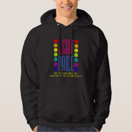 Fügen Sie Ihren Text hinzu, LGBT-Stolz Rosa Blau + Hoodie