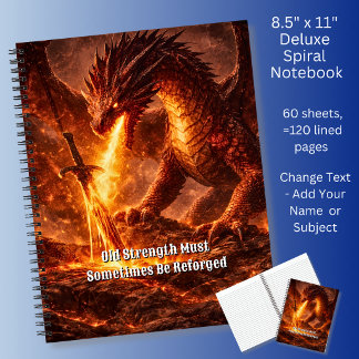 Fügen Sie Ihren Text hinzu Name Feuerdrache mit Sc Notizblock