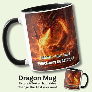Fügen Sie Ihren Text hinzu Name Feuerdrache mit Sc Tasse