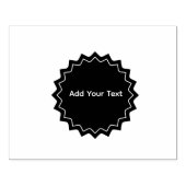 Fügen Sie Ihren Text Holzgriff Jet Black Horizonta Gummistempel (Prägung)