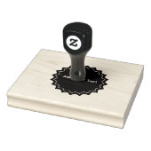 Fügen Sie Ihren Text Holzgriff Jet Black Horizonta Gummistempel (Stempel)