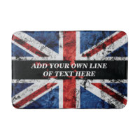 Fügen Sie Ihren Text in englischer Flagge Throw Pi