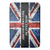 Fügen Sie Ihren Text in englischer Flagge Throw Pi Badematte (Vorderseite Vertikal)