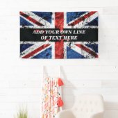 Fügen Sie Ihren Text in englischer Flagge Throw Pi Banner (Insitu)