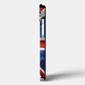 Fügen Sie Ihren Text in englischer Flagge Throw Pi Case-Mate iPhone Hülle (Rückseite / Links)