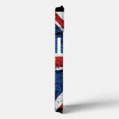 Fügen Sie Ihren Text in englischer Flagge Throw Pi Case-Mate iPhone Hülle (Rückseite / Rechts)