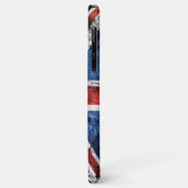 Fügen Sie Ihren Text in englischer Flagge Throw Pi Case-Mate iPhone Hülle (Hinten/Links)