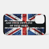 Fügen Sie Ihren Text in englischer Flagge Throw Pi Case-Mate iPhone Hülle (Rückseite (Horizontal))