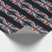 Fügen Sie Ihren Text in englischer Flagge Throw Pi Geschenkpapier (Ecke)