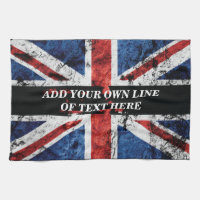 Fügen Sie Ihren Text in englischer Flagge Throw Pi