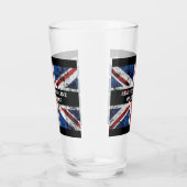 Fügen Sie Ihren Text in englischer Flagge Throw Pi Glas (Rechts)