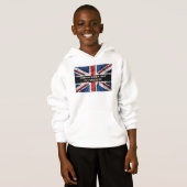Fügen Sie Ihren Text in englischer Flagge Throw Pi Hoodie (Vorne ganz)