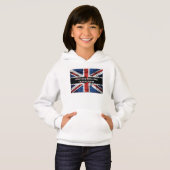 Fügen Sie Ihren Text in englischer Flagge Throw Pi Hoodie (Vorne ganz)