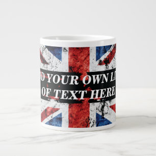 Fügen Sie Ihren Text in englischer Flagge Throw Pi Jumbo-Tasse