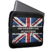 Fügen Sie Ihren Text in englischer Flagge Throw Pi Laptopschutzhülle (Vorne Rechts)