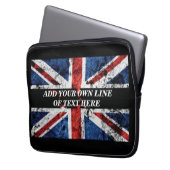 Fügen Sie Ihren Text in englischer Flagge Throw Pi Laptopschutzhülle (Vorderseite Links)