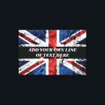 Fügen Sie Ihren Text in englischer Flagge Throw Pi Leinwanddruck<br><div class="desc">Fügen Sie Ihren Text unter englischer Flagge hinzu</div>