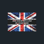 Fügen Sie Ihren Text in englischer Flagge Throw Pi Leinwanddruck<br><div class="desc">Fügen Sie Ihren Text unter englischer Flagge hinzu</div>