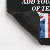 Fügen Sie Ihren Text in englischer Flagge Throw Pi Mousepad (Ecke)