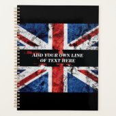 Fügen Sie Ihren Text in englischer Flagge Throw Pi Planer (Vorderseite)