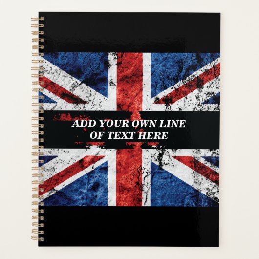 Fügen Sie Ihren Text in englischer Flagge Throw Pi Planer (Vorderseite)