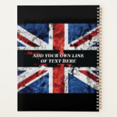 Fügen Sie Ihren Text in englischer Flagge Throw Pi Planer (Rückseite)