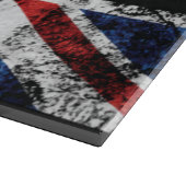 Fügen Sie Ihren Text in englischer Flagge Throw Pi Schneidebrett (Ecke)