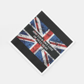 Fügen Sie Ihren Text in englischer Flagge Throw Pi Serviette (Ecke)