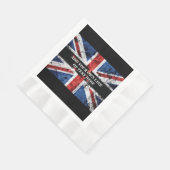 Fügen Sie Ihren Text in englischer Flagge Throw Pi Serviette (Ecke)