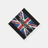 Fügen Sie Ihren Text in englischer Flagge Throw Pi Serviette (Ecke)