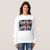 Fügen Sie Ihren Text in englischer Flagge Throw Pi Sweatshirt (Vorne ganz)