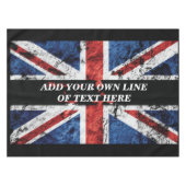 Fügen Sie Ihren Text in englischer Flagge Throw Pi Tischdecke (Vorderseite (Horizontal))