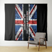 Fügen Sie Ihren Text in englischer Flagge Throw Pi Wandteppich (Beispiel (Horizontal))