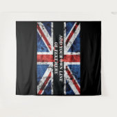 Fügen Sie Ihren Text in englischer Flagge Throw Pi Wandteppich (Vorderseite (Horizontal))