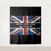 Fügen Sie Ihren Text in englischer Flagge Throw Pi Wandteppich (Vorderseite)