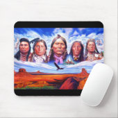 Fügen Sie Ihren Text indische Häuptlinge Indianer  Mousepad (Mit Mouse)