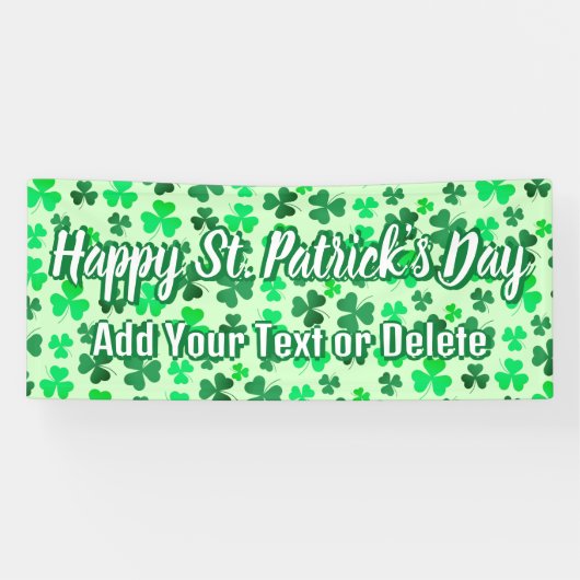 Fügen Sie Ihren Text Irland irischen Party St Patr Banner (Horizontal)