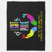 Fügen Sie Ihren Text, LGBT Pride Rainbow Liebe Han Fleecedecke (Vorderseite)