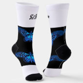 Fügen Sie Ihren Text lieblich Schmetterling gedruc Socken (Gewinkelt)