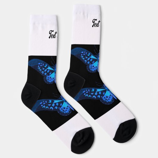 Fügen Sie Ihren Text lieblich Schmetterling gedruc Socken (Rechts)