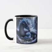 Fügen Sie Ihren Text Namen, Blauer Eisdrache & Bab Tasse (Links)