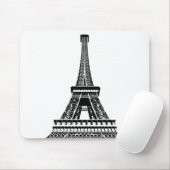 Fügen Sie Ihren Text Pop Art Eiffel Tower Paris Fr Mousepad (Mit Mouse)