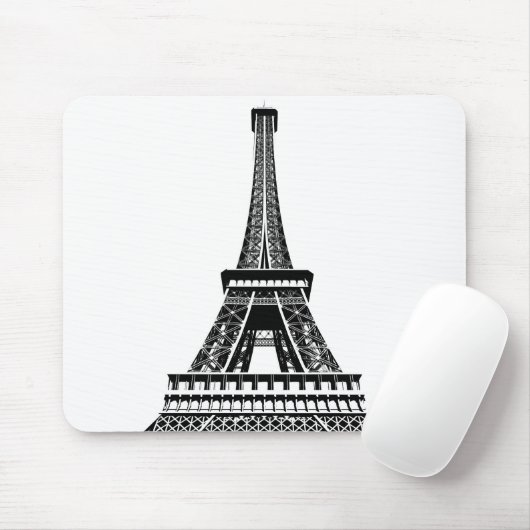 Fügen Sie Ihren Text Pop Art Eiffel Tower Paris Fr Mousepad (Mit Mouse)