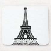 Fügen Sie Ihren Text Pop Art Eiffel Tower Paris Fr Mousepad (Vorne)