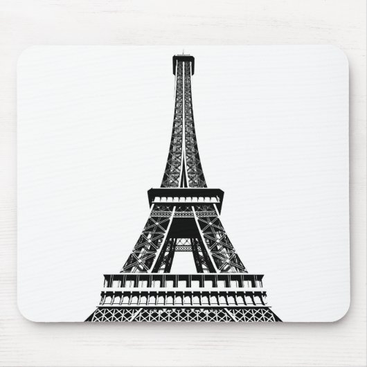 Fügen Sie Ihren Text Pop Art Eiffel Tower Paris Fr Mousepad (Vorne)