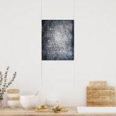 Fügen Sie Ihren Text Quote Grunge Textured Dark Gr Poster (Küche)
